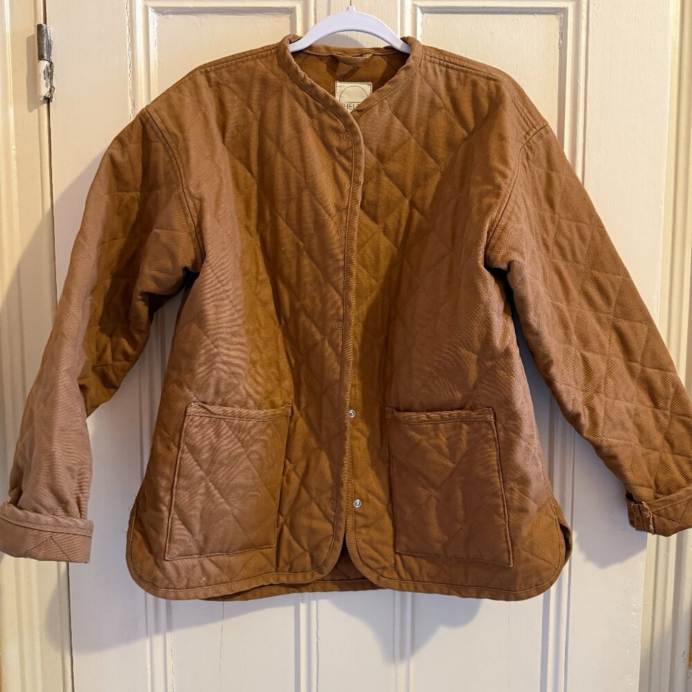 Seek Shelter Quilted Milo Coat in Umber, size small